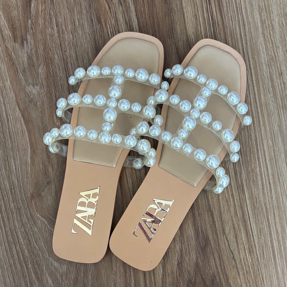 Cutest Zara Pearl Sandals 🤍